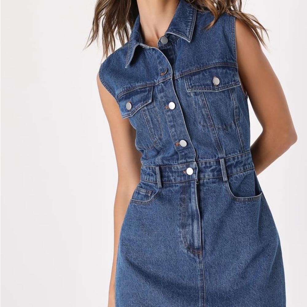 Lulu's Blue Denim Overalls Classic Style